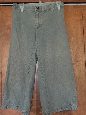 Sweetgrass hemp/cotton sage gaucho pants small
